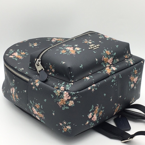 COACH MEDIUM CHARLIE BACKPACK WITH ROSE BOUQ. PRT - Picture 13 of 16